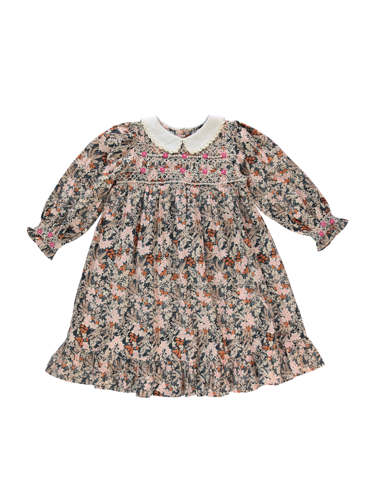 Elora Dress Dresses Bebe Organic Fall Blooms 3Y