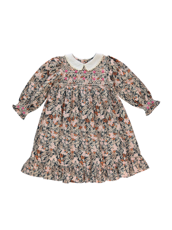 Elora Dress Dresses Bebe Organic Fall Blooms 3Y