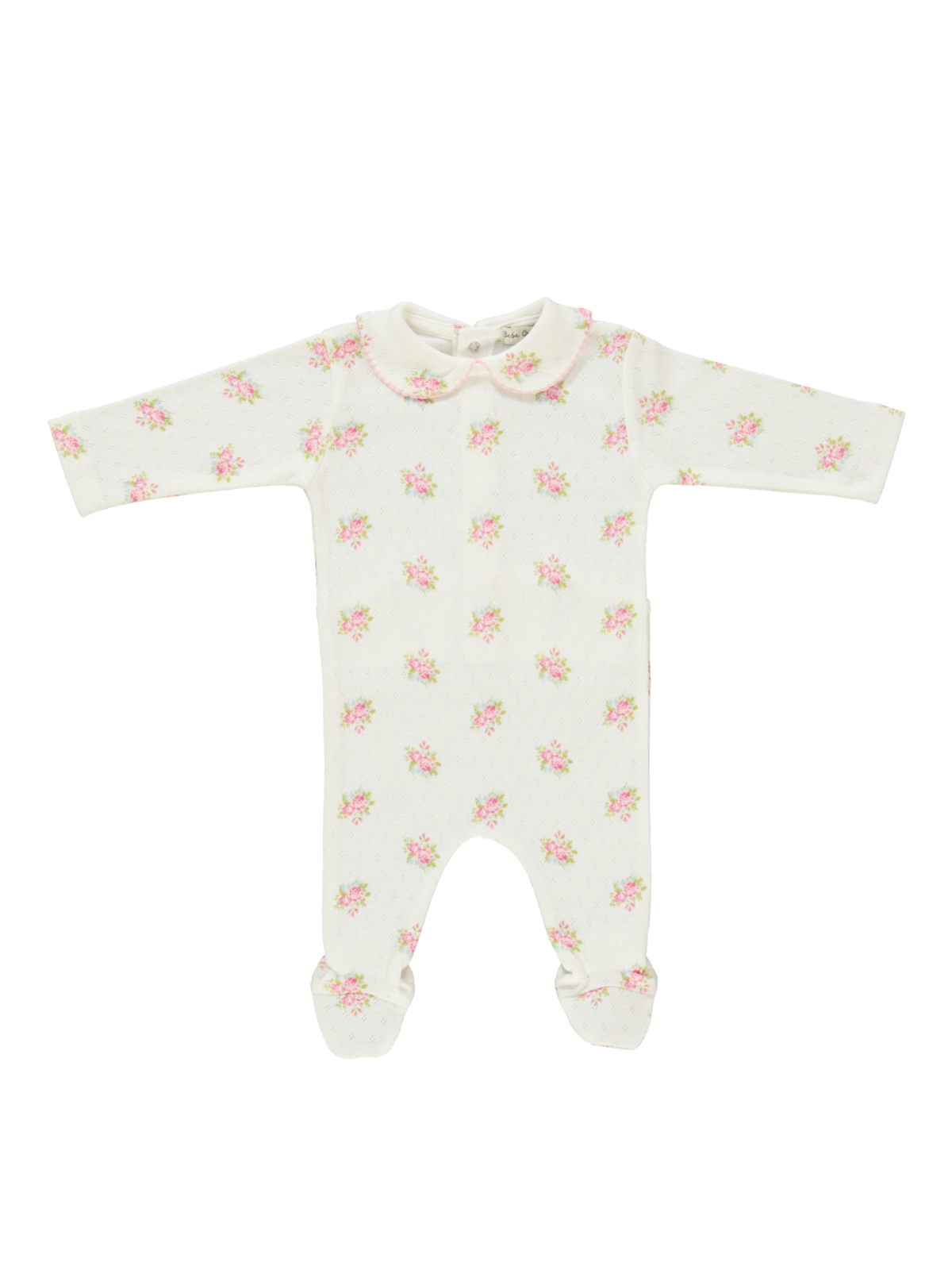 Esme Garden Pointelle Footie Onesies Bebe Organic White 3M