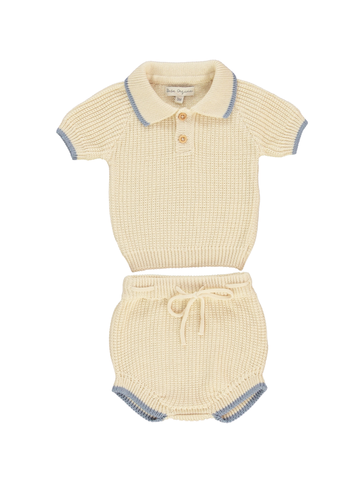 Kane Knit Baby Polo Set Sets Bebe Organic Natural 6M