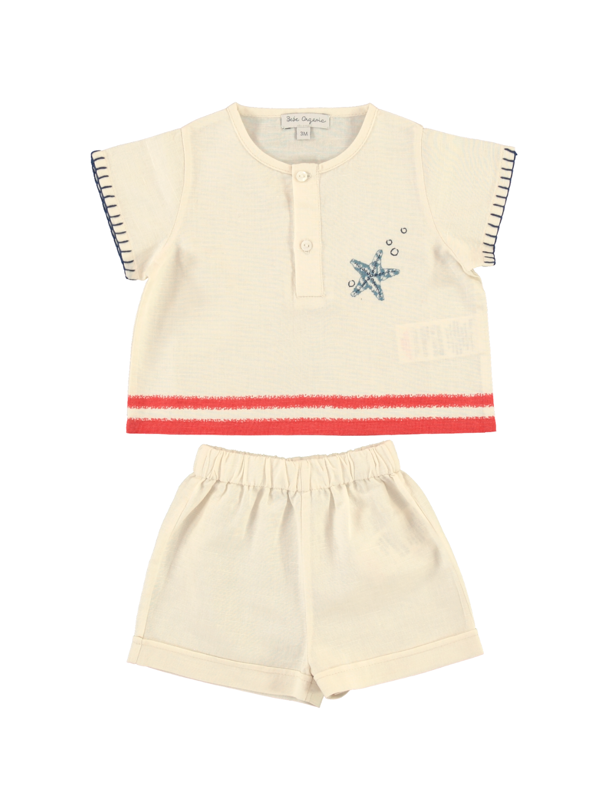 Palmer Baby Set Sets Bebe Organic Sea Side 6M