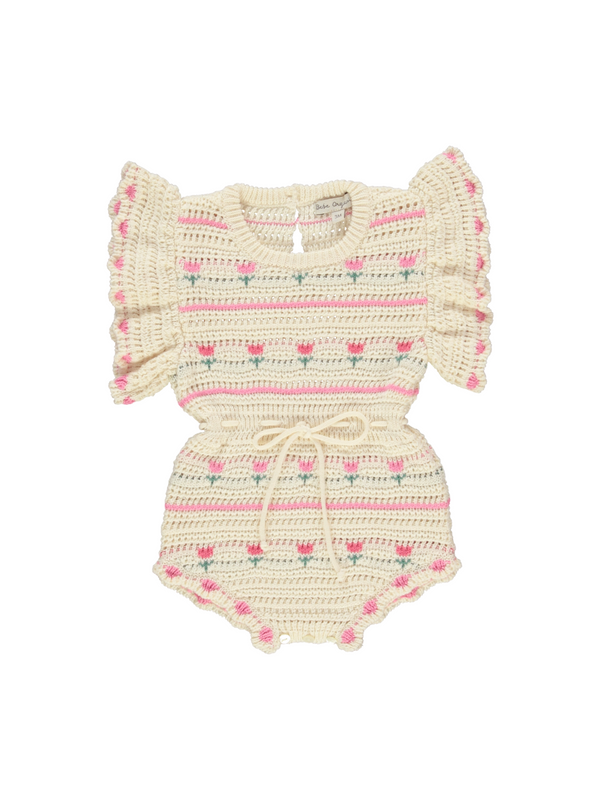 Paloma Tulip Crochet Baby Romper – Cute Baby Romper