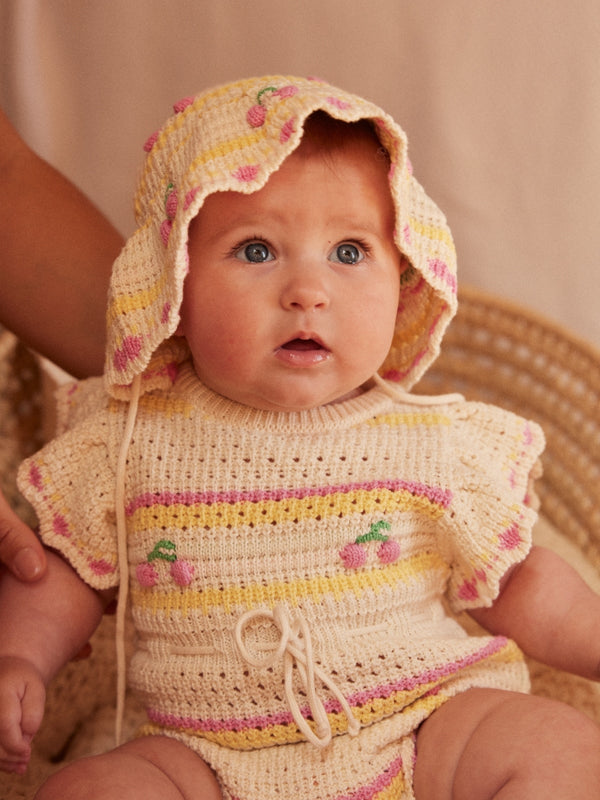 Paloma Cherry Crochet Baby Romper Rompers Bebe Organic