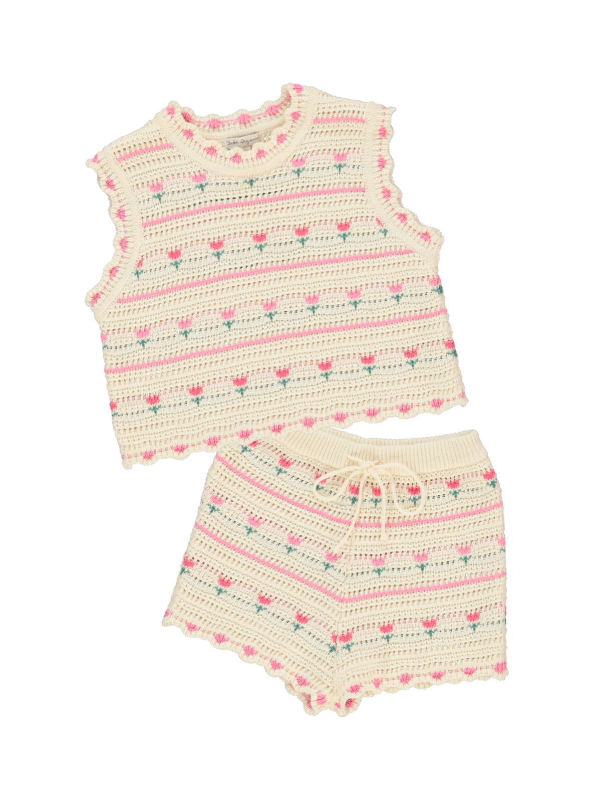 Paloma Tulip Crochet Set Sets Bebe Organic Ivory 2Y