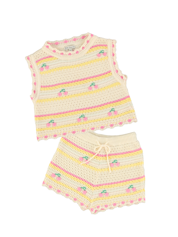 Paloma Tulip Crochet Set Sets Bebe Organic Ivory 2Y