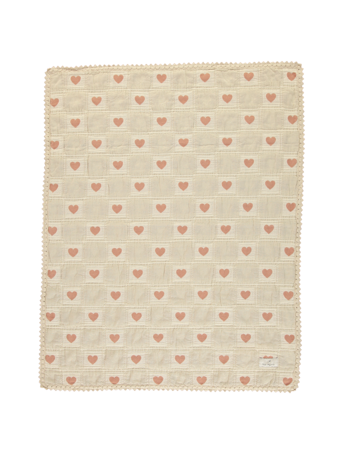 Pink Hearts Patchwork Blanket Blankets Bebe Organic