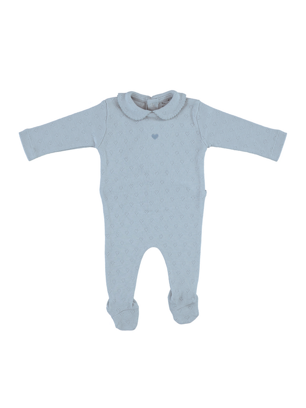 Pointelle Hearts Footie Rompers Bebe Organic Sea Newborn