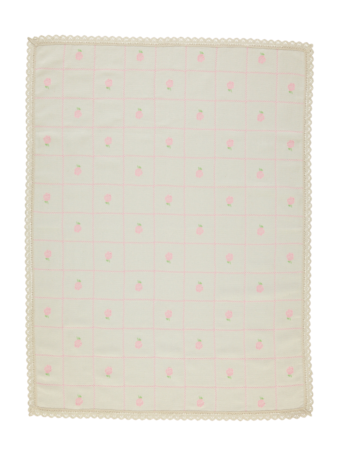 Rosie Lace Trim Jacquard Blanket Blankets Bebe Organic