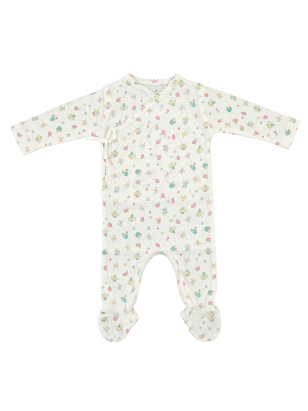 Strawberry Field Pajamas Pajamas Bebe Organic White 3M