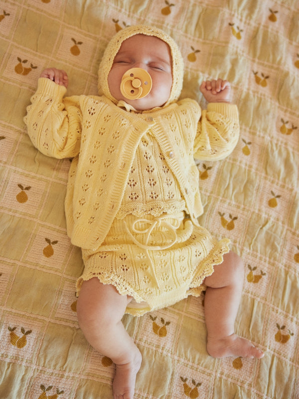 Summer Pointelle Knit Cardigan Set Sets Bebe Organic