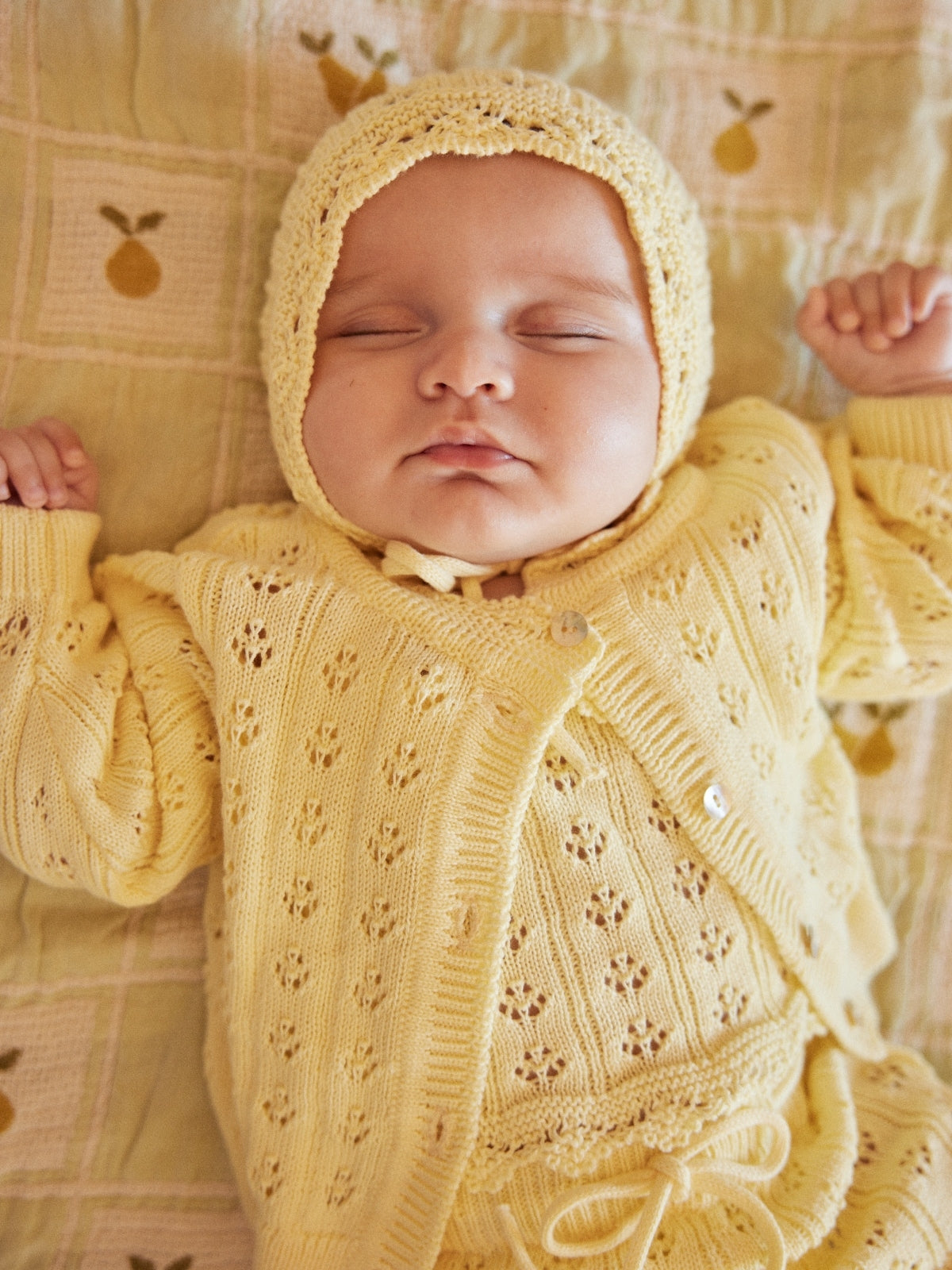 Summer Pointelle Knit Cardigan Set Sets Bebe Organic