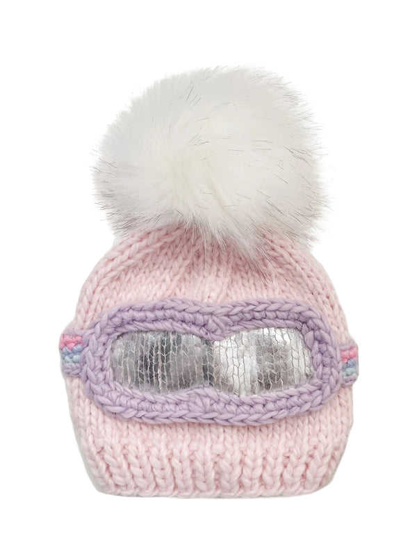 Pink Ski Goggle Hat Hats Blueberry Hill Pink S(6-24M) 