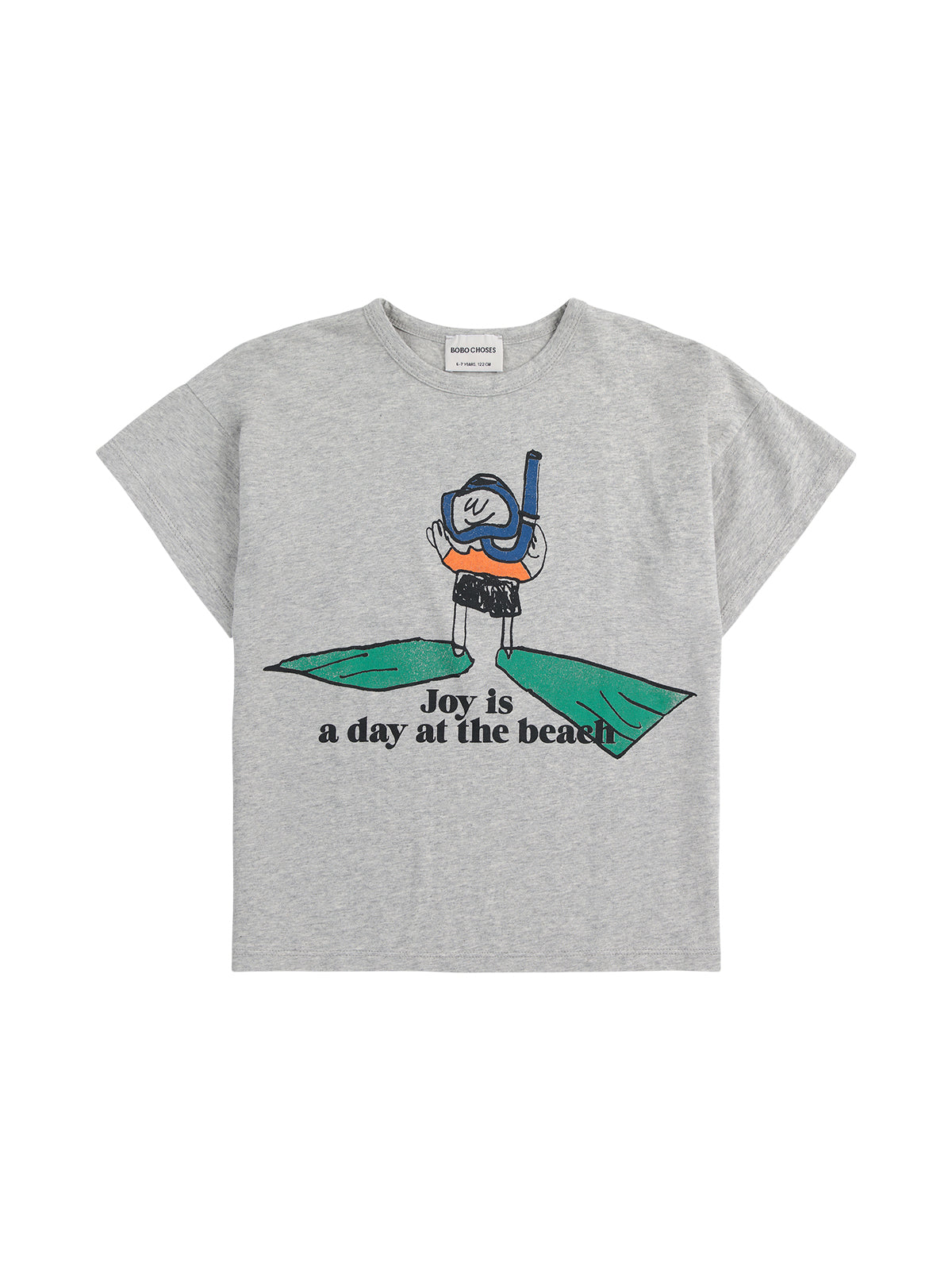 A Day at the Beach Tee Tees Bobo Choses Heather Gray 2-3Y