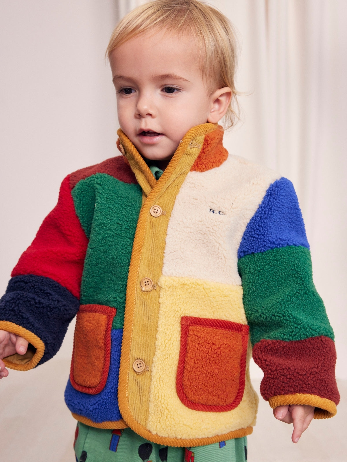 Baby Colorblock Sheepskin Jacket Outerwear Bobo Choses   