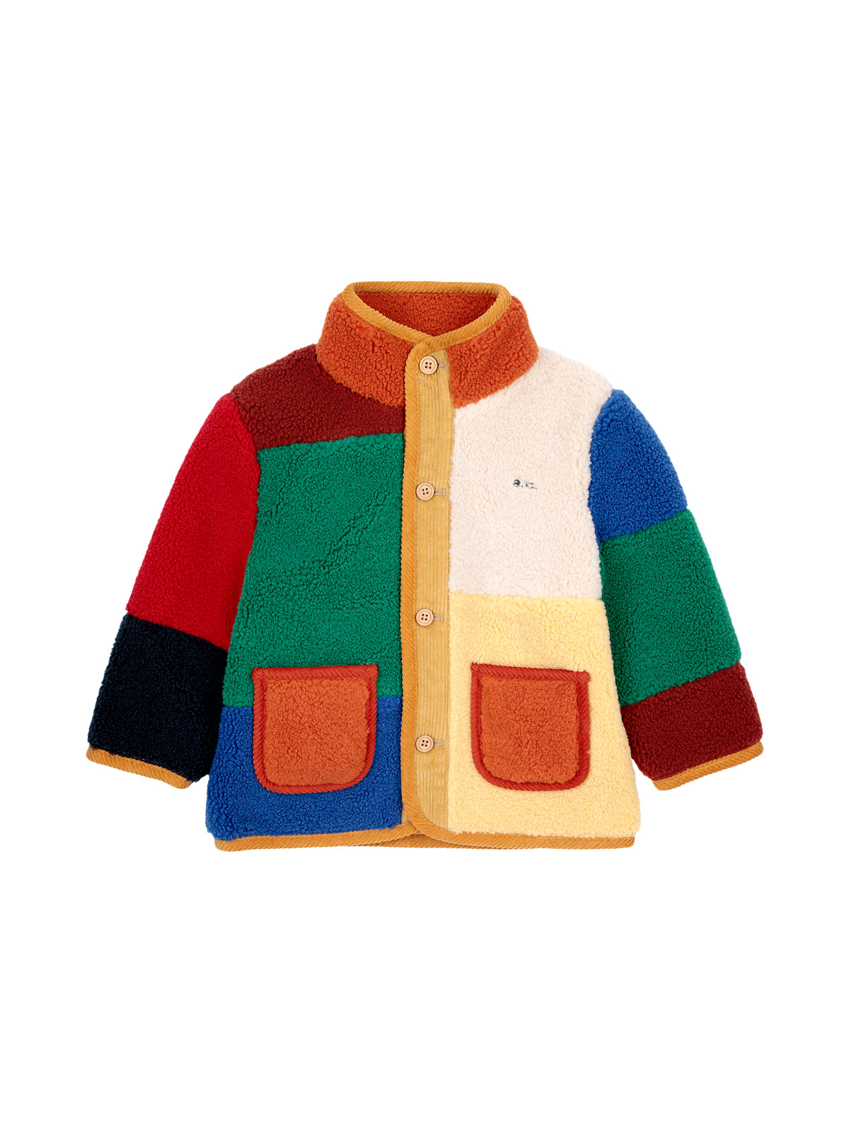 Baby Colorblock Sheepskin Jacket Outerwear Bobo Choses Yellow Multi 12M 