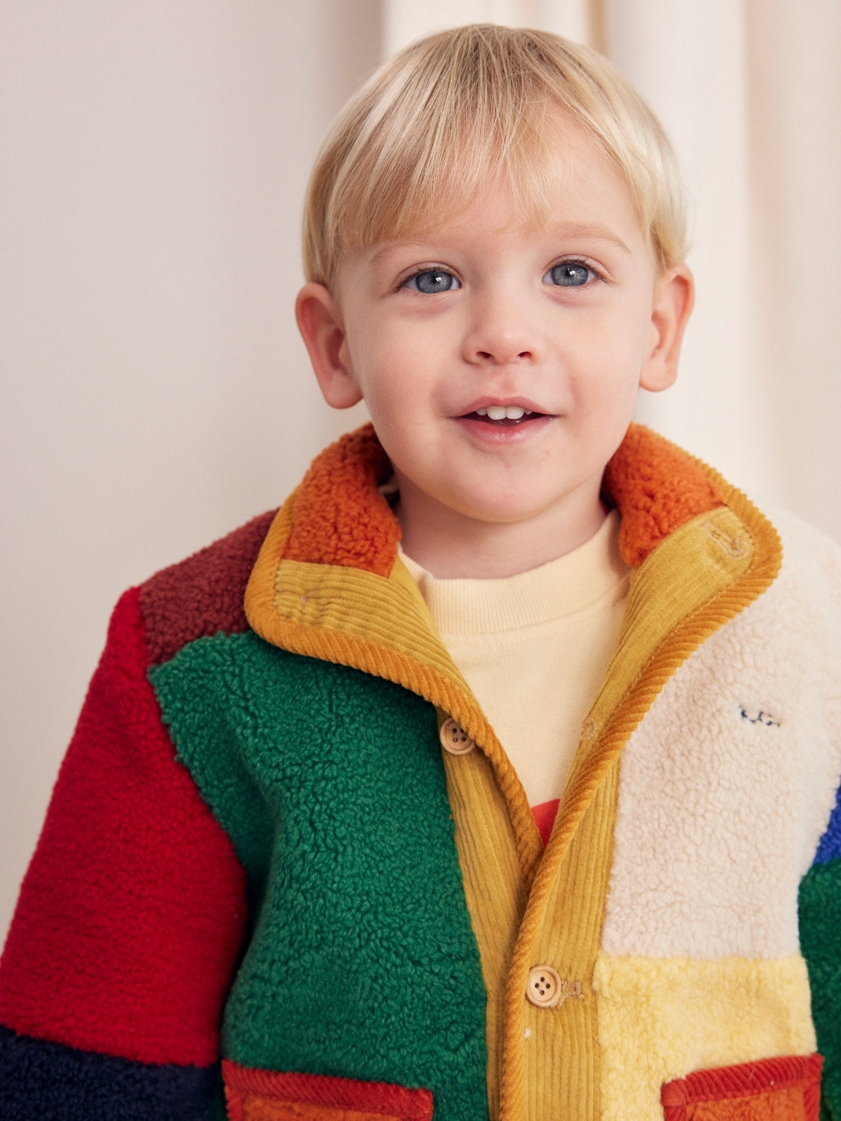 Baby Colorblock Sheepskin Jacket Outerwear Bobo Choses   