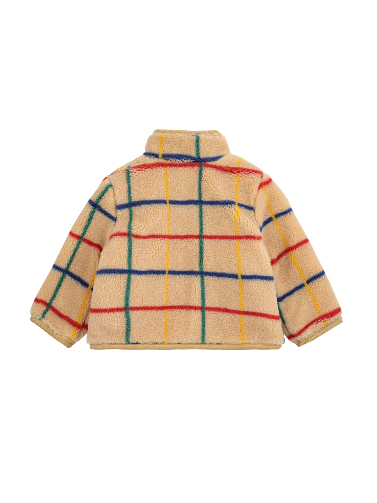 Baby Windowpane Fleece Jacket Outerwear Bobo Choses
