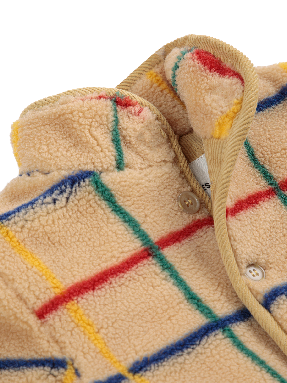 Baby Windowpane Fleece Jacket Outerwear Bobo Choses