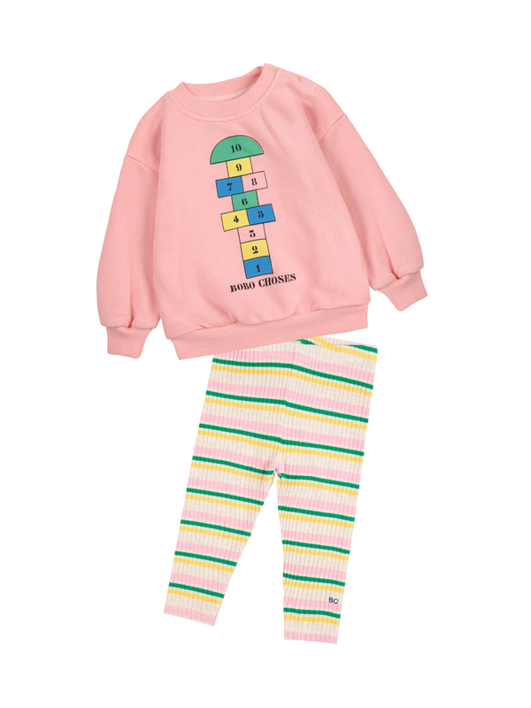 Hopscotch Leggings Set Sets Bobo Choses Bubblegum Pink 6M
