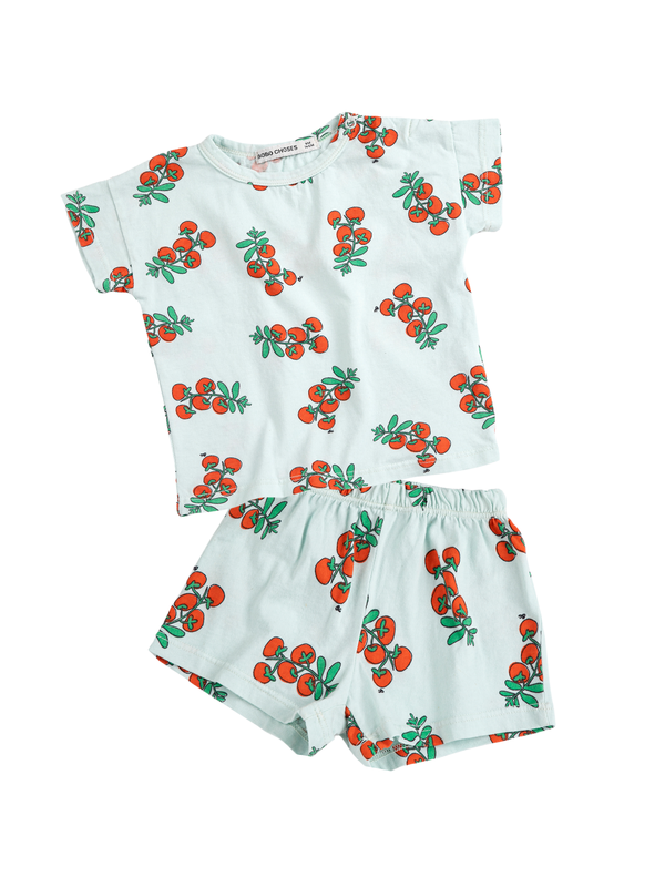 Juicy Tomatoes Baby Shorts Set Sets Bobo Choses Light Blue 6M