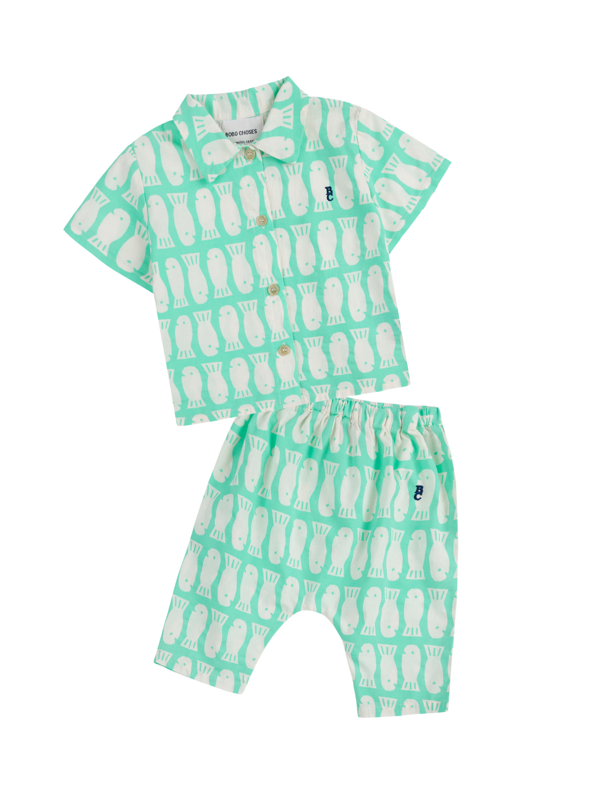 Lucky Fish All Over Baby Set Sets Bobo Choses Lucky Fish Green 12M