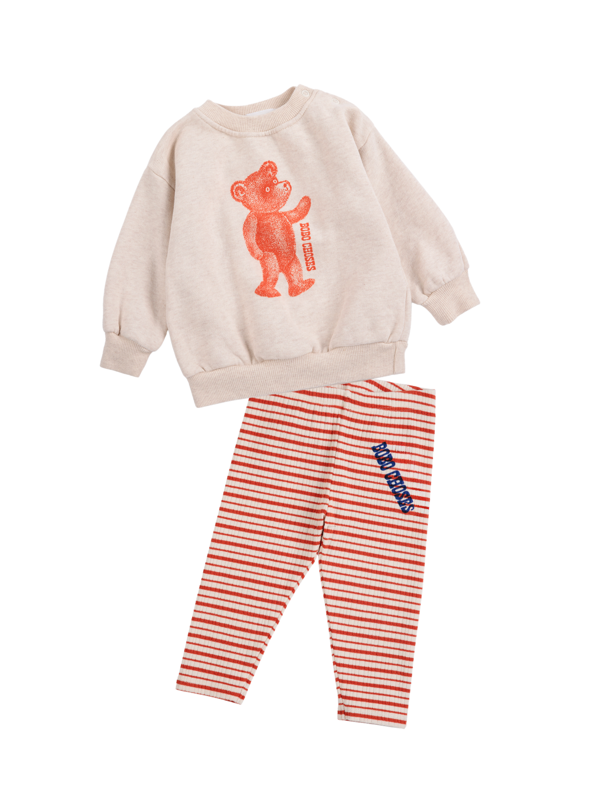 Softpaw Bear Sweatshirt Set Sets Bobo Choses Orange 6M