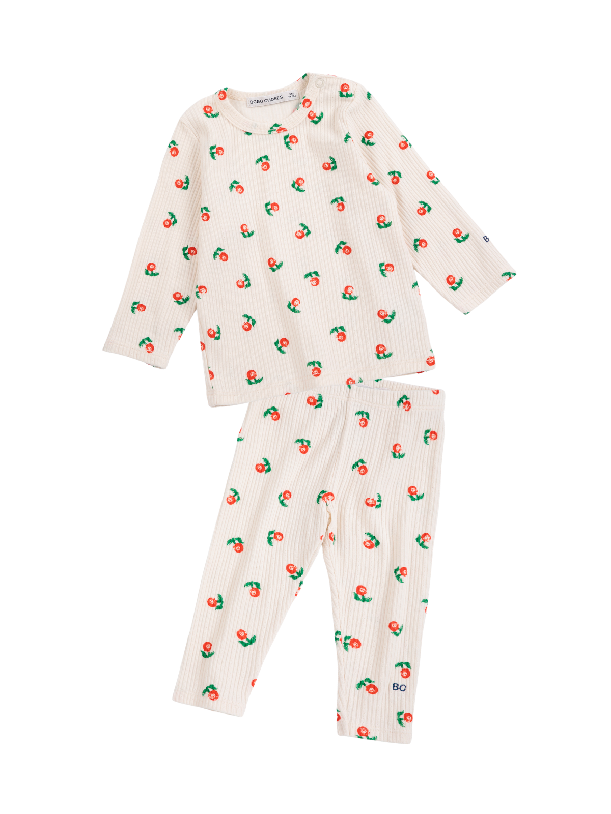 Stamp Bloom Rib Set Sets Bobo Choses Ivory 6M