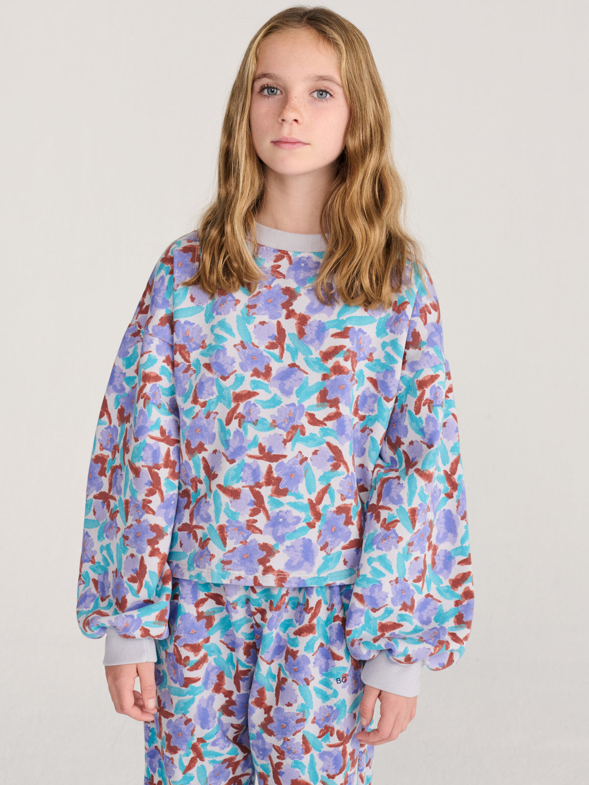 Watercolor Floral Sweatshirt Set Sets Bobo Choses