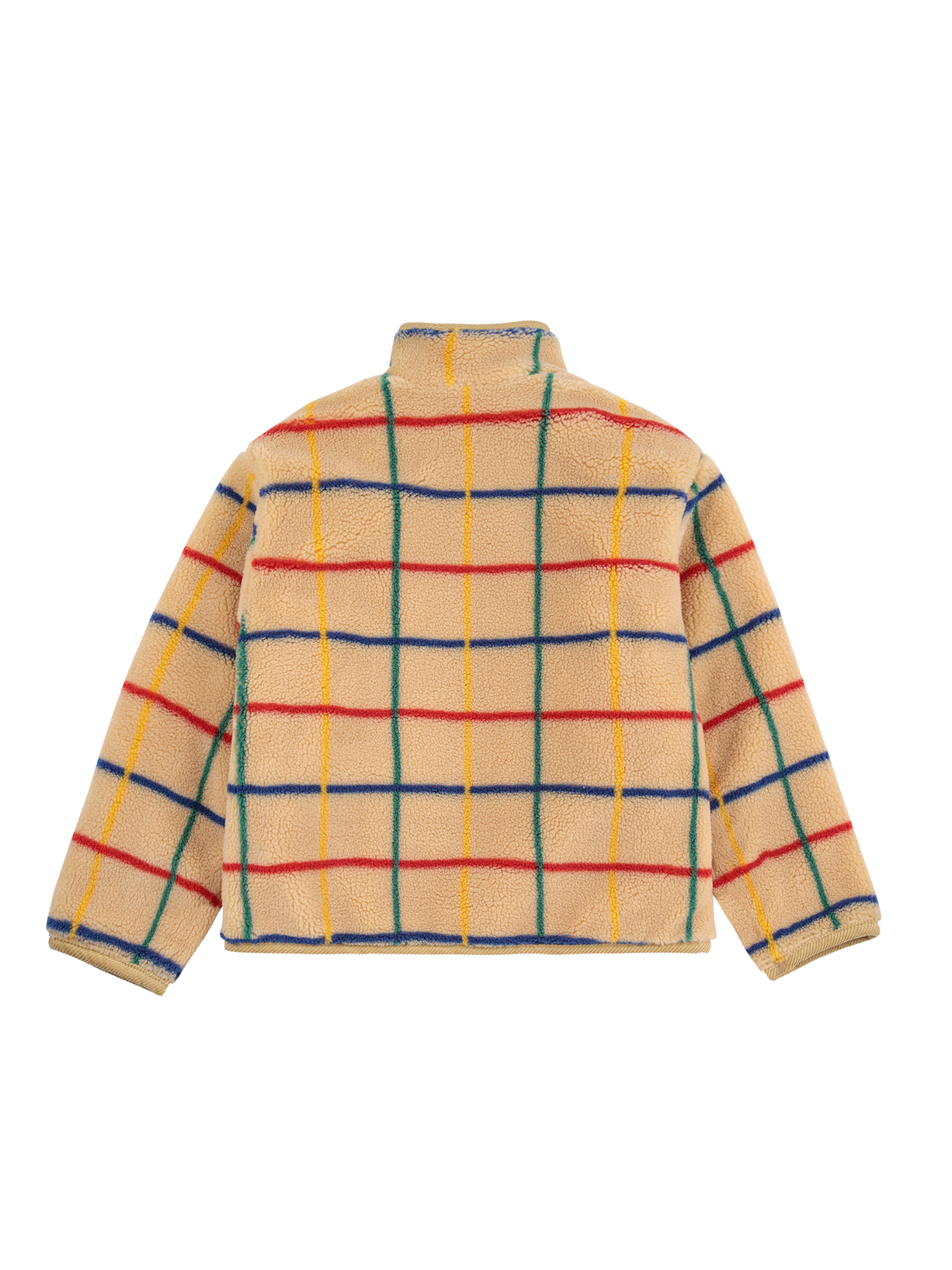 Windowpane Fleece Jacket Outerwear Bobo Choses