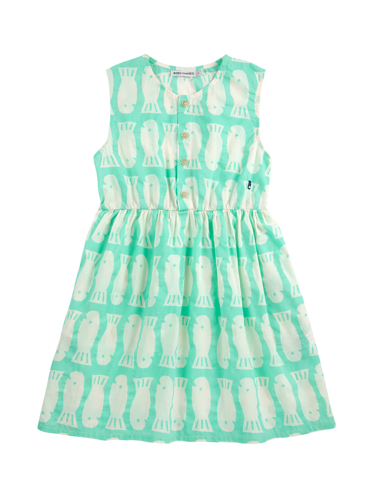 Lucky Fish All Over Sleeveless Dress Dresses Bobo Choses Lucky Fish Green 2-3Y