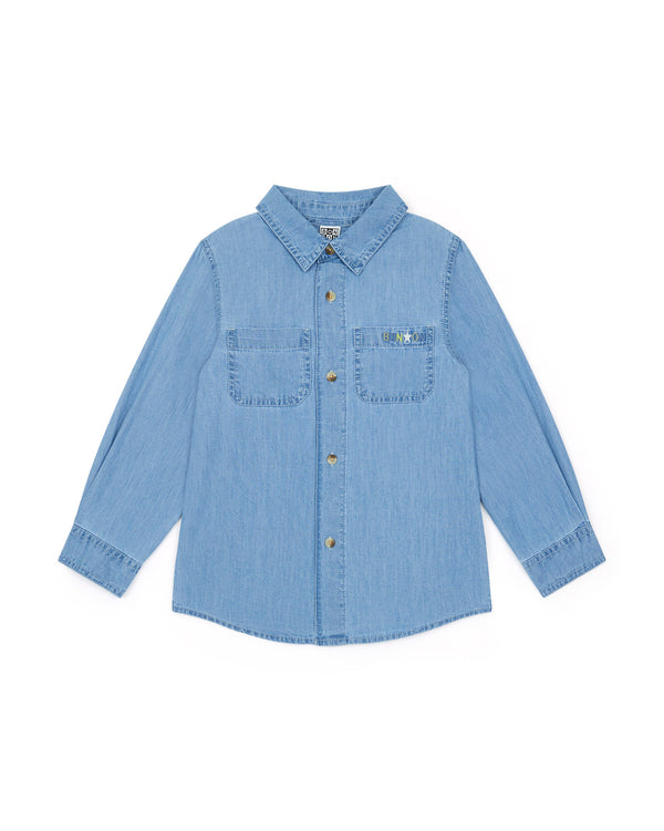 Chambray Shirt Tops Bonton Chambray 4Y 