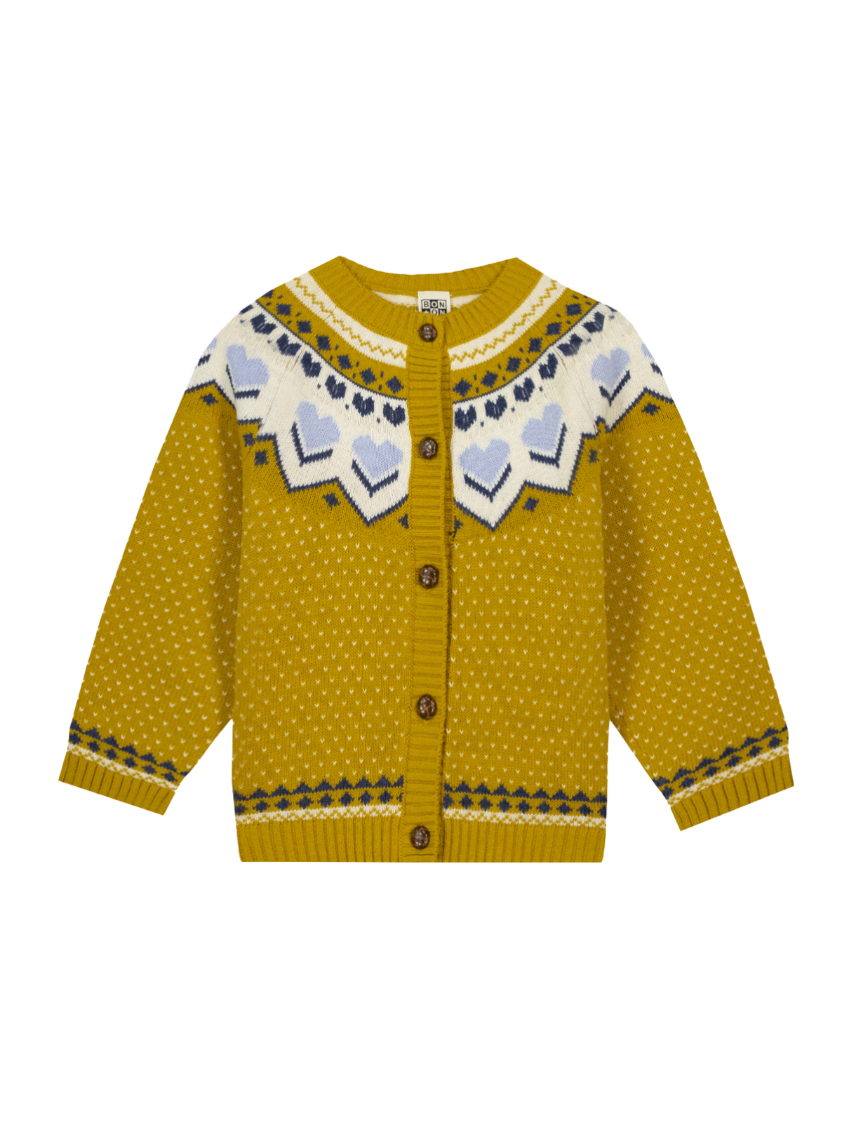 Fair Isle Hearts Cardigan Sweaters Bonton