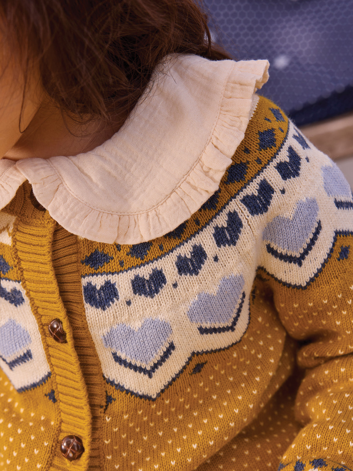 Fair Isle Hearts Cardigan Sweaters Bonton