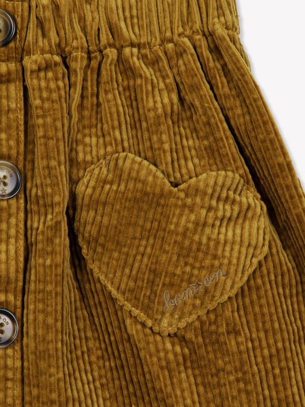 Heart Pocket Corduroy Skirt Skirts Bonton