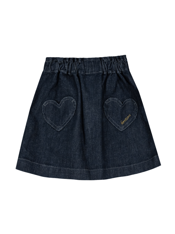Heart Pocket Denim Skirt