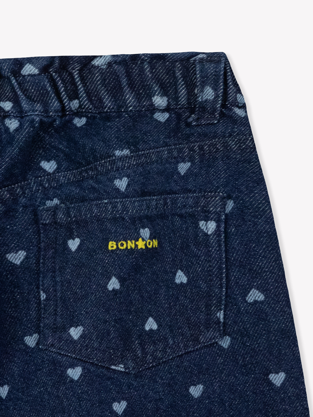 Heart Print Jeans Pants Bonton