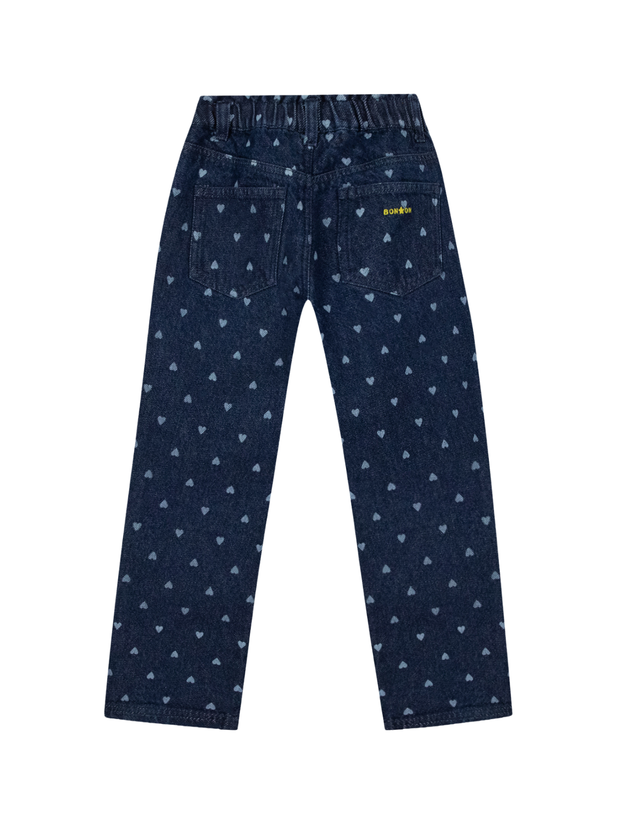 Heart Print Jeans Pants Bonton