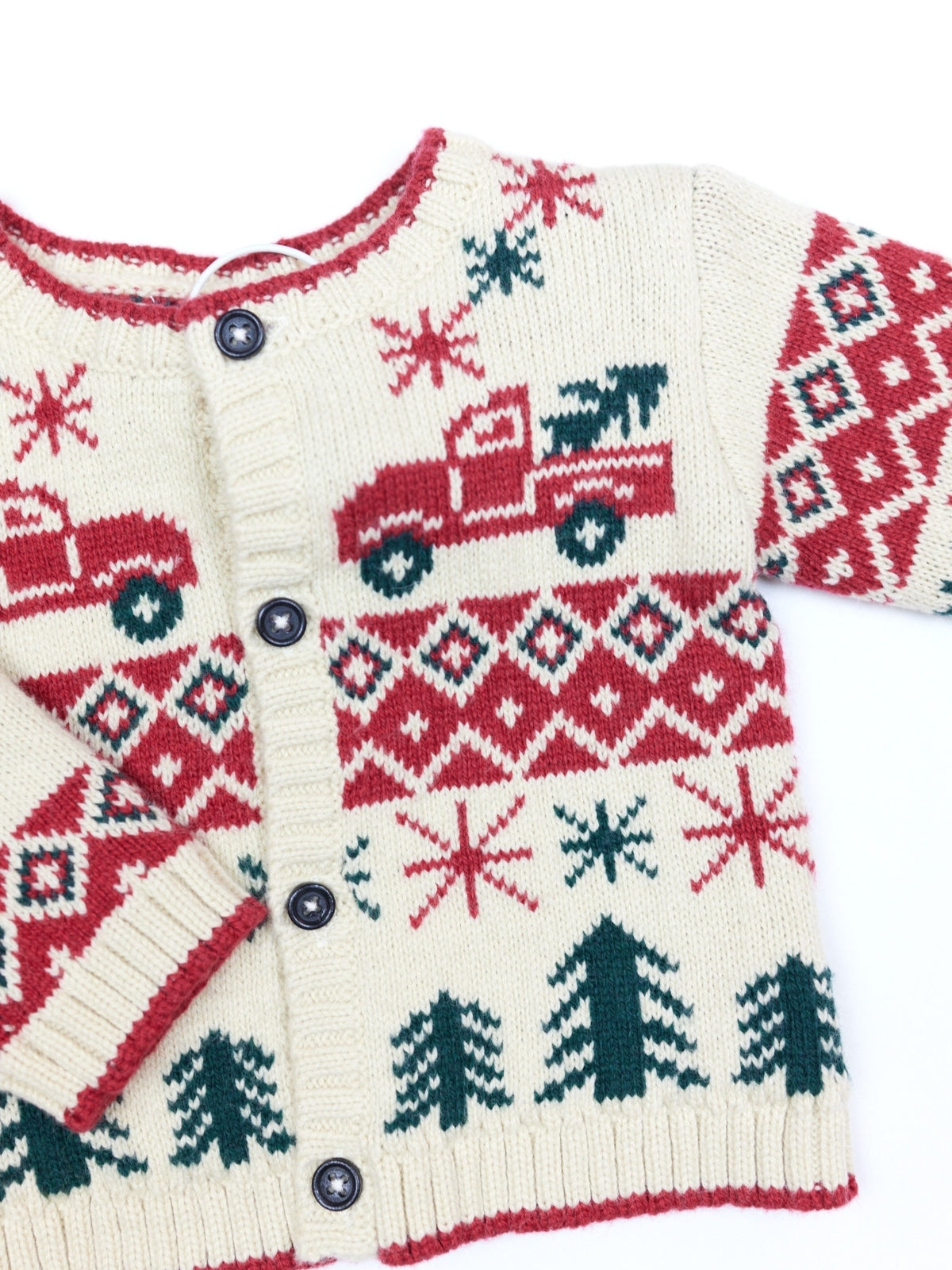 Joel Christmas Truck Cardigan Sweaters Bonton   