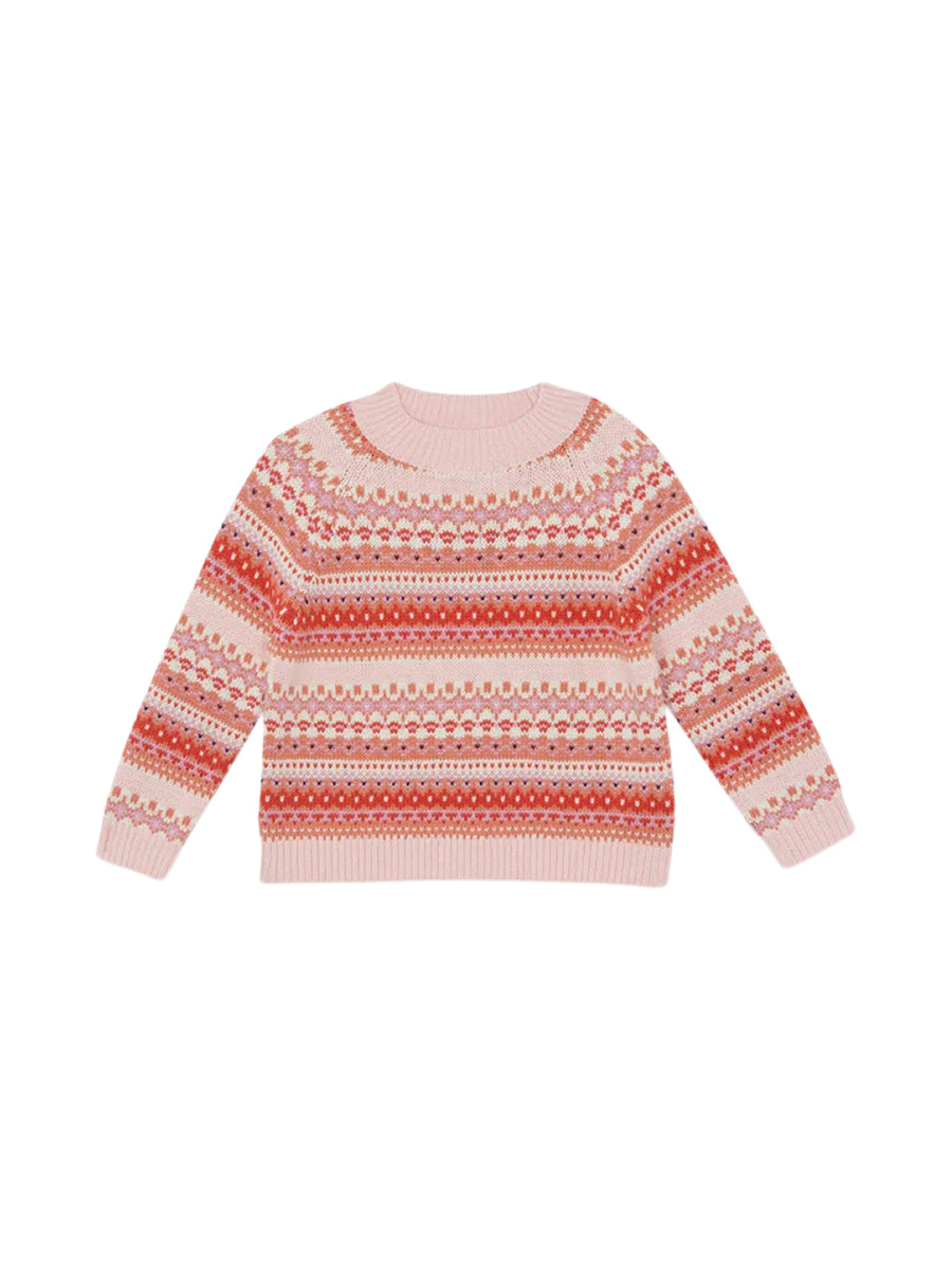 Joris Fairisle Sweater Sweaters Bonton Peach Whip 4Y 