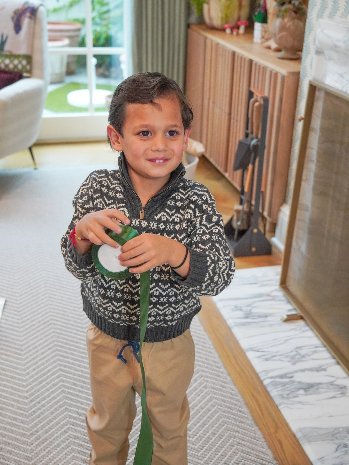 Leonard Fair Isle Quarter Zip Sweater Sweaters Bonton