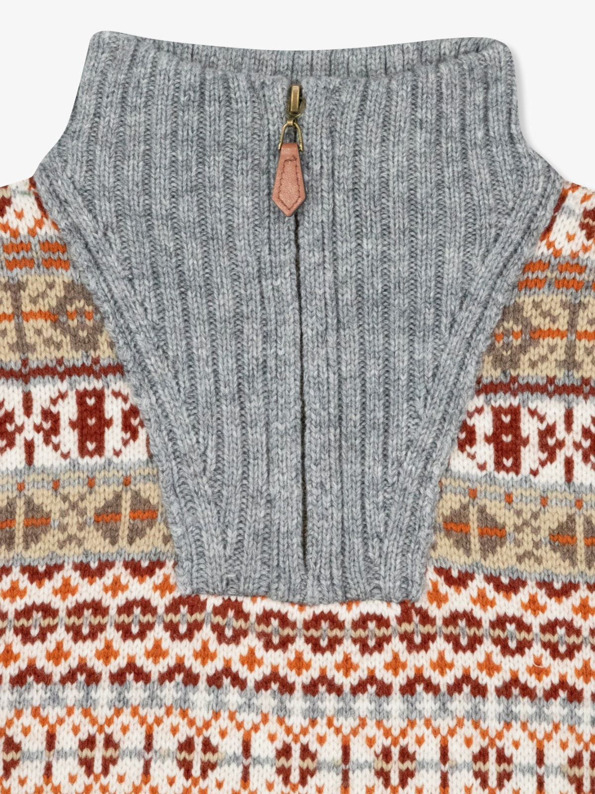 Chestnut Leonard Fair Isle Quarter Zip Sweater Sweaters Bonton