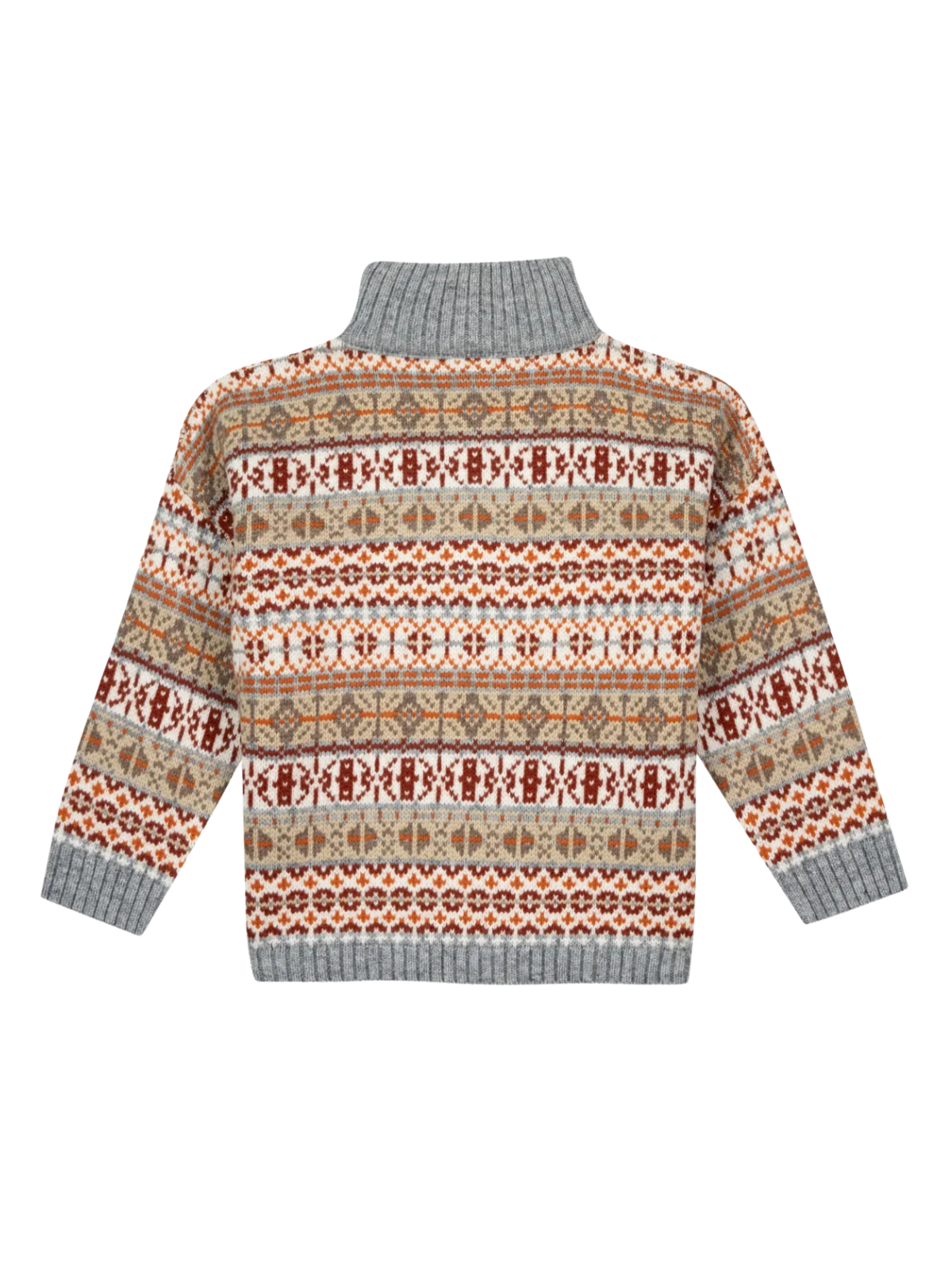 Chestnut Leonard Fair Isle Quarter Zip Sweater Sweaters Bonton