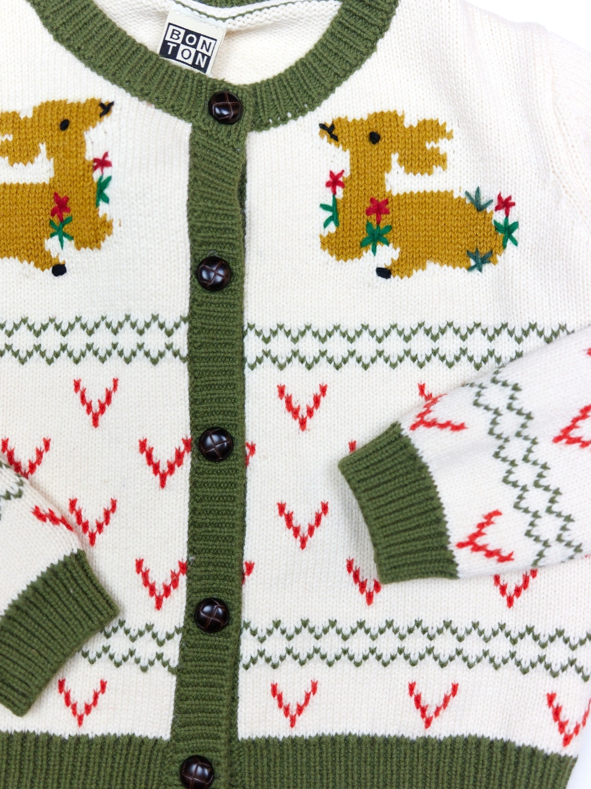 Lilou Reindeer Cardigan Sweaters Bonton   