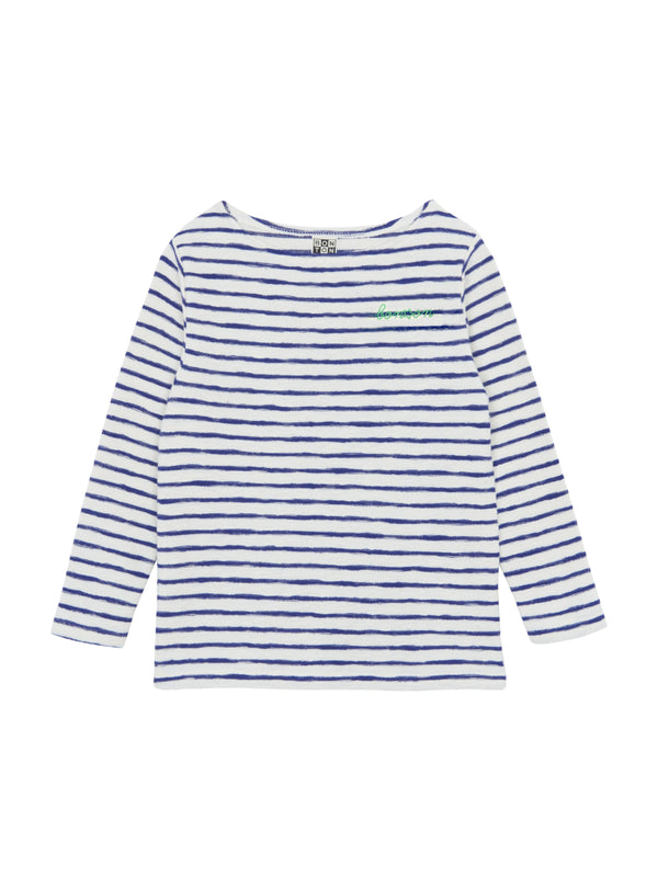 Striped Long Sleeve Tee Tees Bonton Navy Blue 12M 