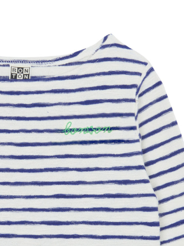 Striped Long Sleeve Tee Tees Bonton   