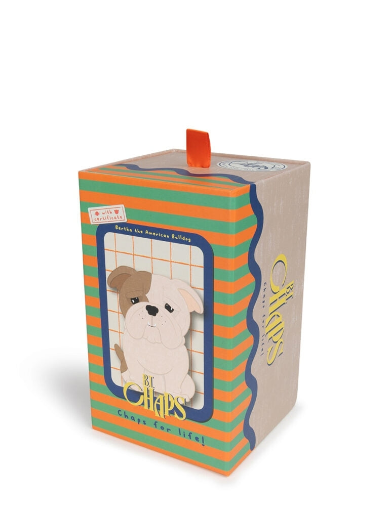 Bertha the American Bulldog Floppy in Gift Box Plush BT Chaps   