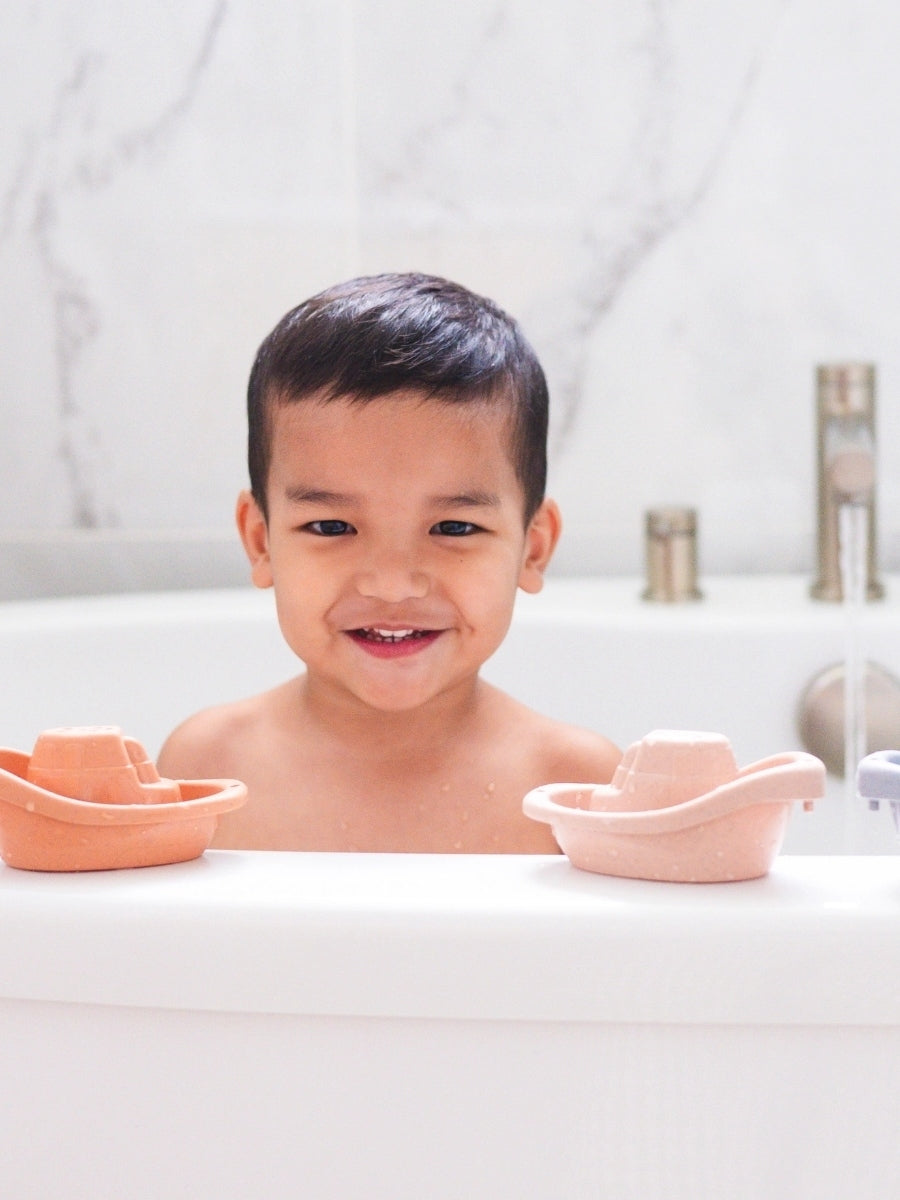 Wheat Straw Boat 6 Piece Set Bath Toys Bug & Bean   