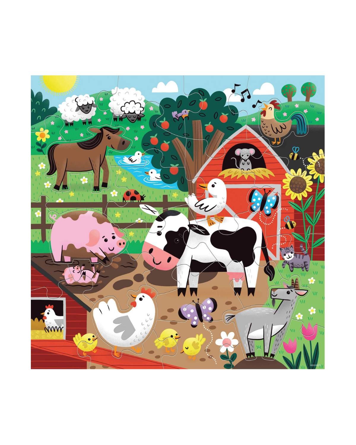 Farm Friends 25 Piece Floor Puzzle Games & Puzzles Chronicle Books