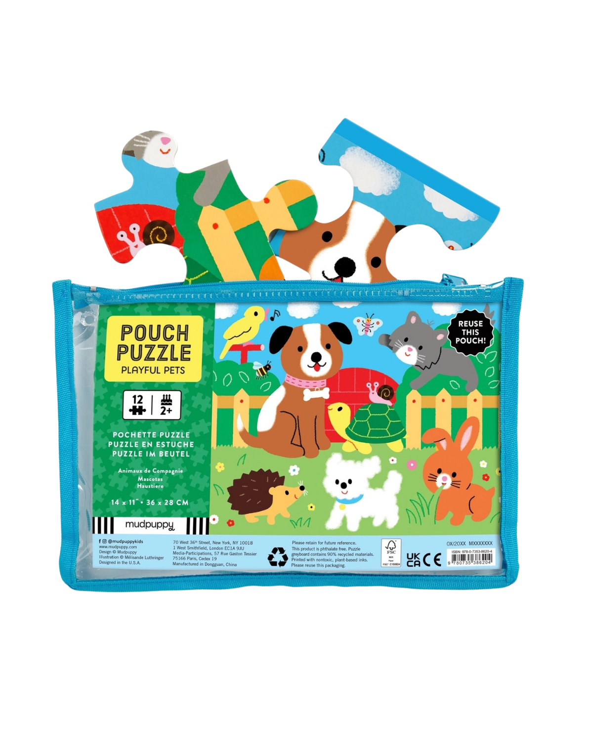 Play Pets 12 Piece Pouch Puzzle Games & Puzzles Chronicle Books