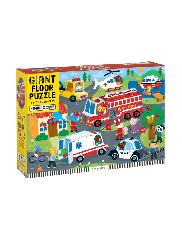 Rescue Vehicles 48 Piece Giant Floor Puzzle Games & Puzzles Chronicle Books